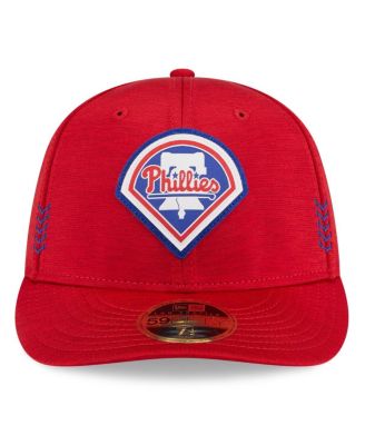 Men's Red Philadelphia Phillies 2024 Clubhouse Low Profile 59FIFTY Fitted Hat
