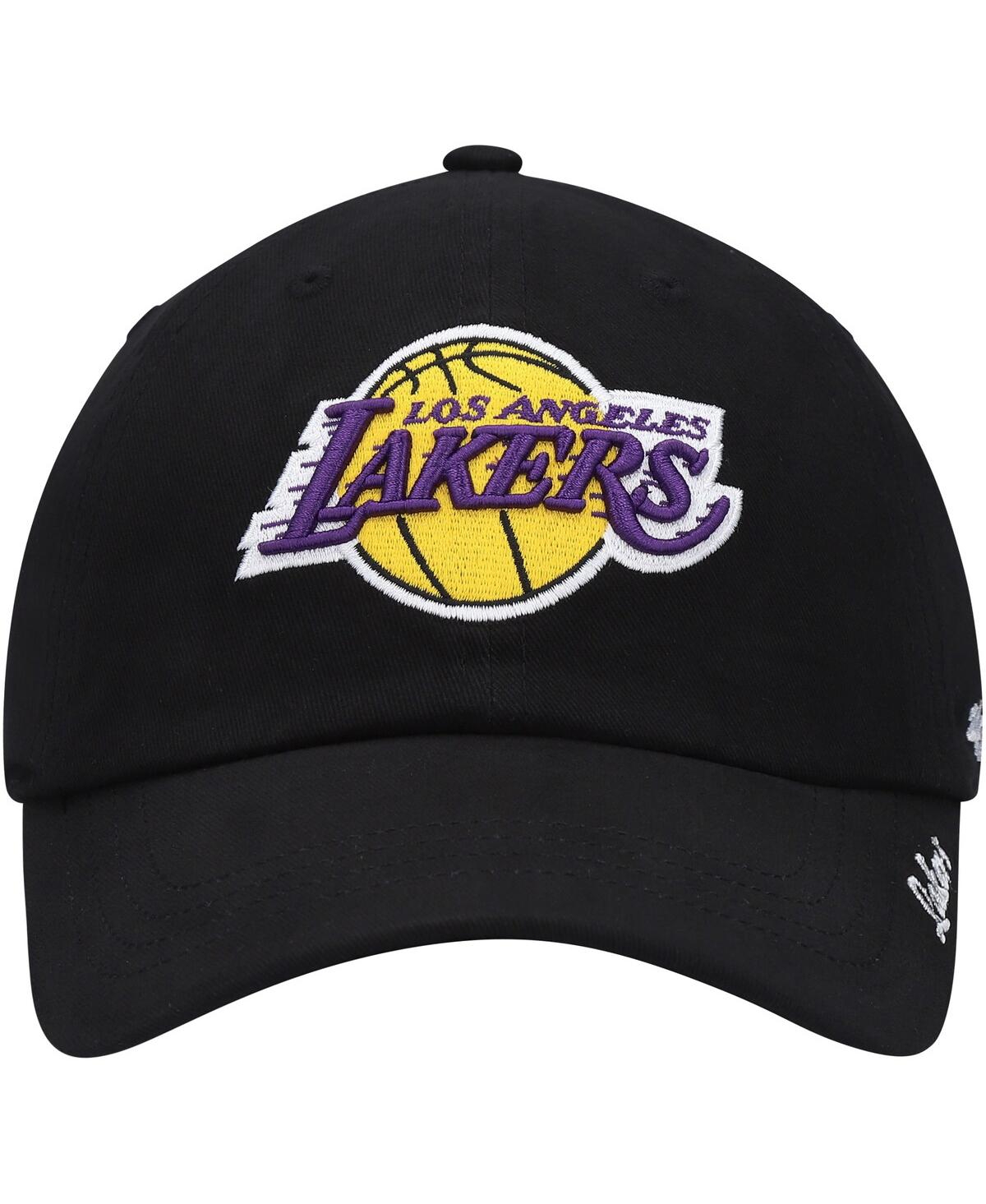 Women's '47 Brand Black Los Angeles Lakers Miata Clean Up Logo Adjustable Hat
