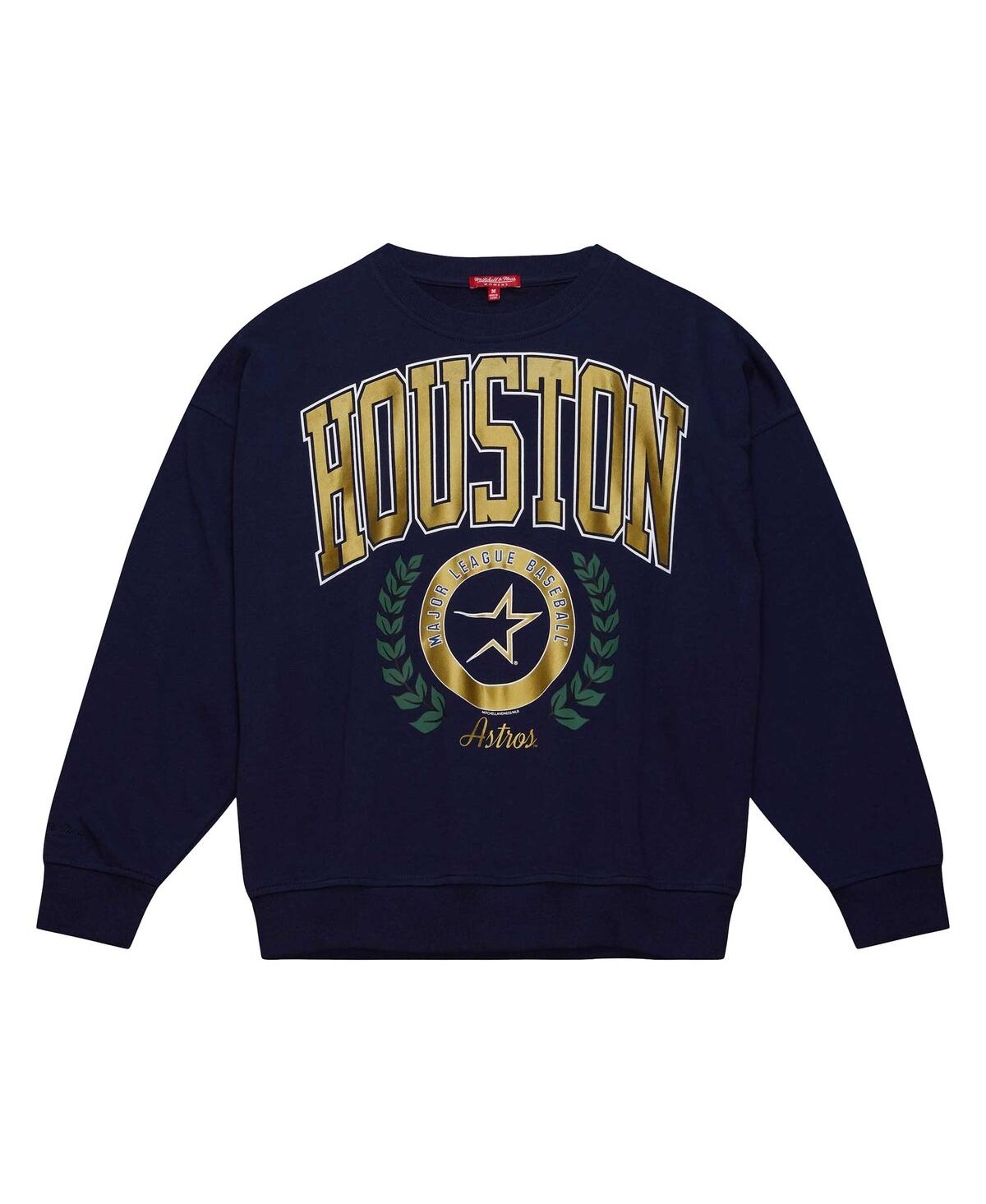 Mitchell & Ness Women's  Navy Houston Astros Cooperstown Collection Logo Pullover Sweatshirt In Navy