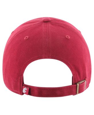 Men's Crimson Washington State Cougars Clean Up Adjustable Hat