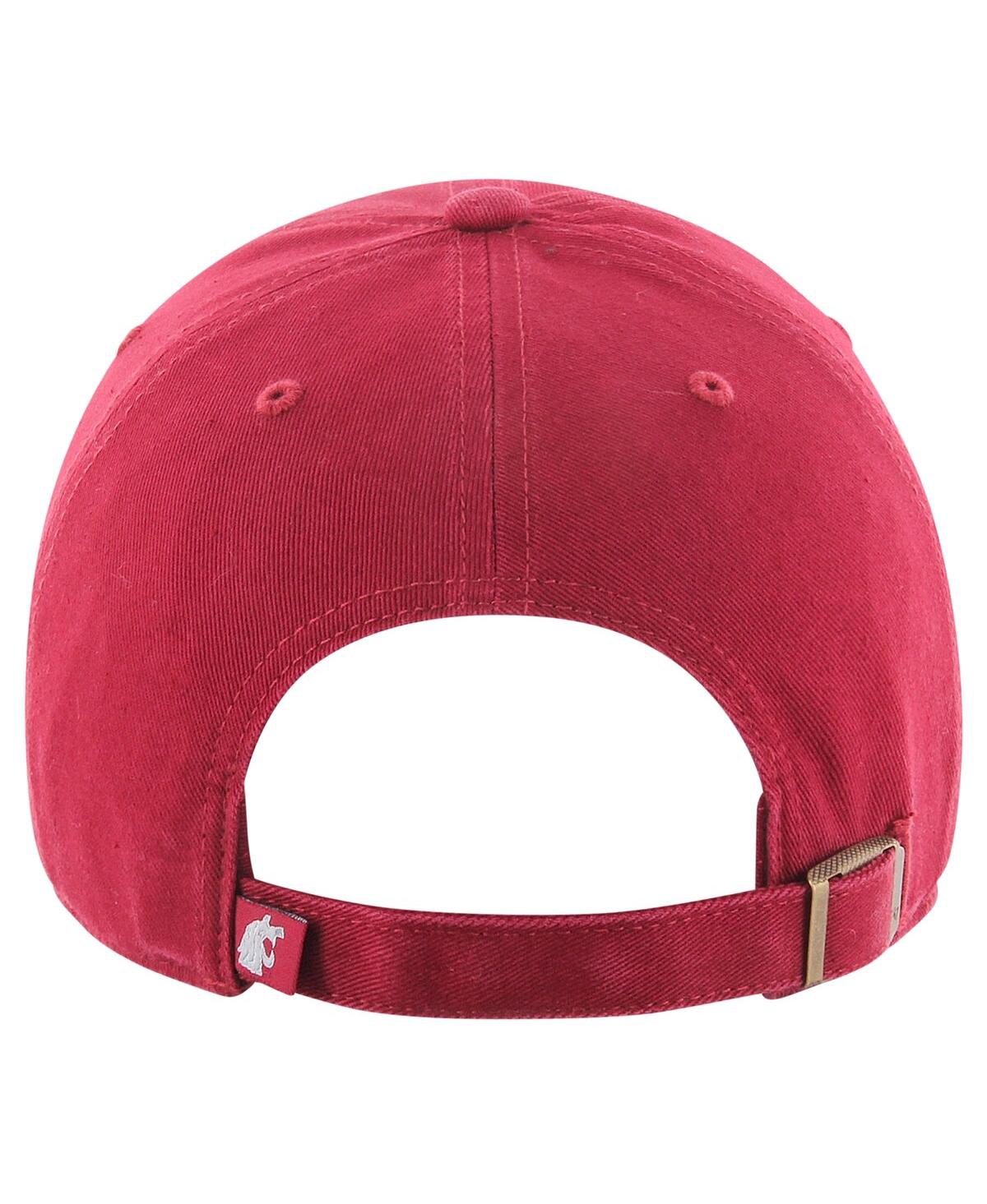 47 Brand Men's ' Crimson Washington State Cougars Clean Up Adjustable Hat In Crimson