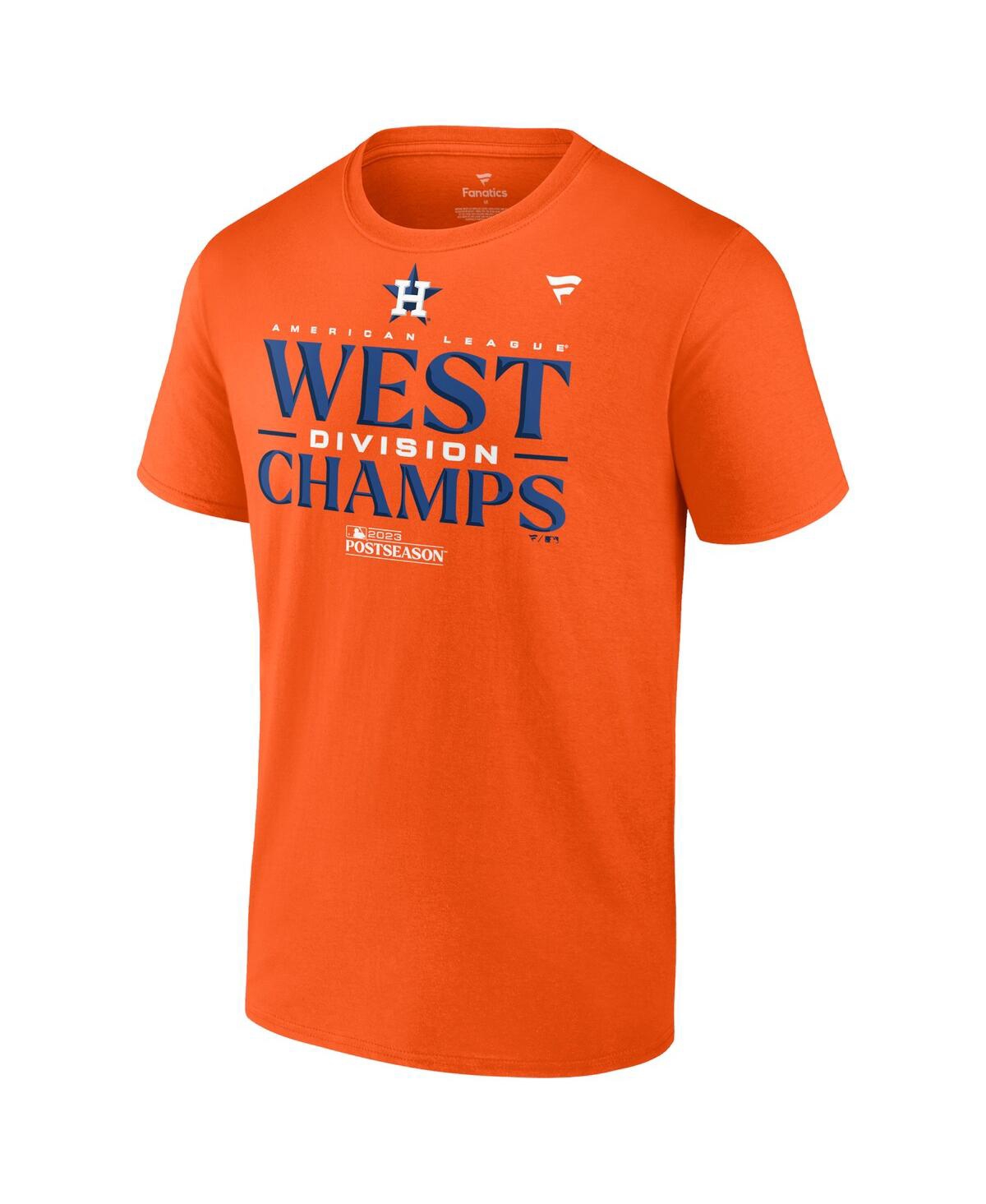 Shop Fanatics Men's  Orange Houston Astros 2023 Al West Division Champions Locker Room T-shirt