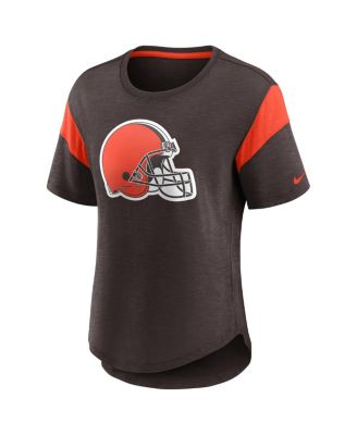 Women's Brown Cleveland Browns Primary Logo Fashion Top