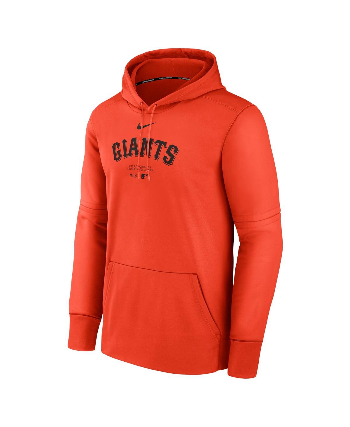 Shop Nike Men's  Orange San Francisco Giants Authentic Collection Practice Performance Pullover Hoodie