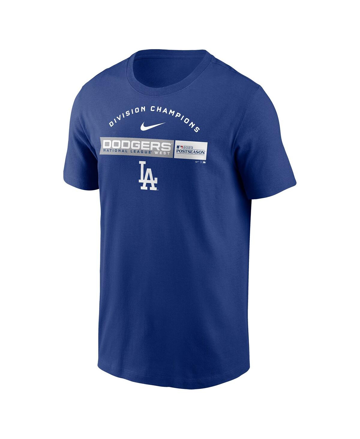 Shop Nike Men's  Royal Los Angeles Dodgers 2023 Nl West Division Champions T-shirt