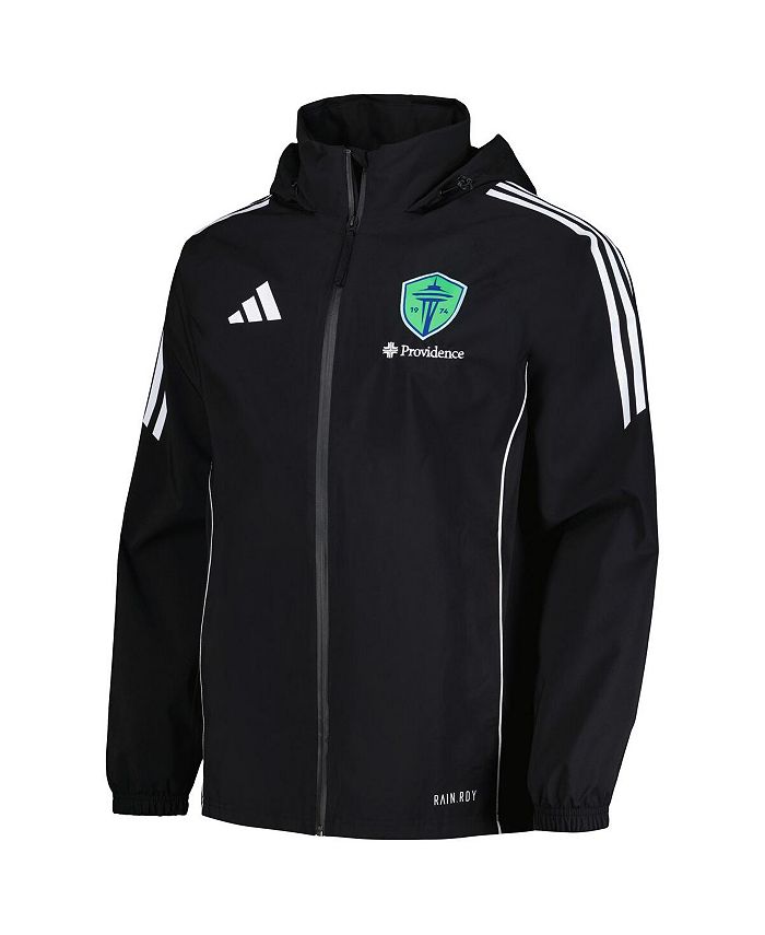 adidas Men's Black Seattle Sounders FC Tiro 24 Full-Zip Hoodie Rain ...