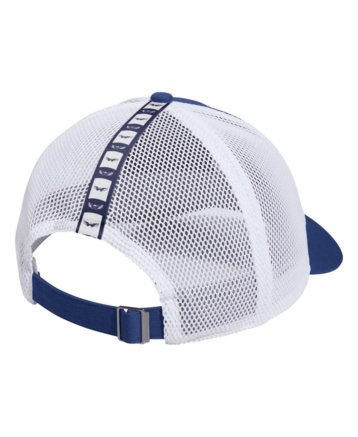 Shop Adidas Originals Men's Adidas Navy, White Washington Capitals Cross Sticks Trucker Adjustable Hat In Navy,white