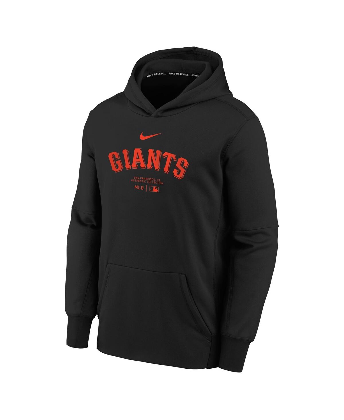 Shop Nike Big Boys  Black San Francisco Giants Authentic Collection Performance Pullover Hoodie