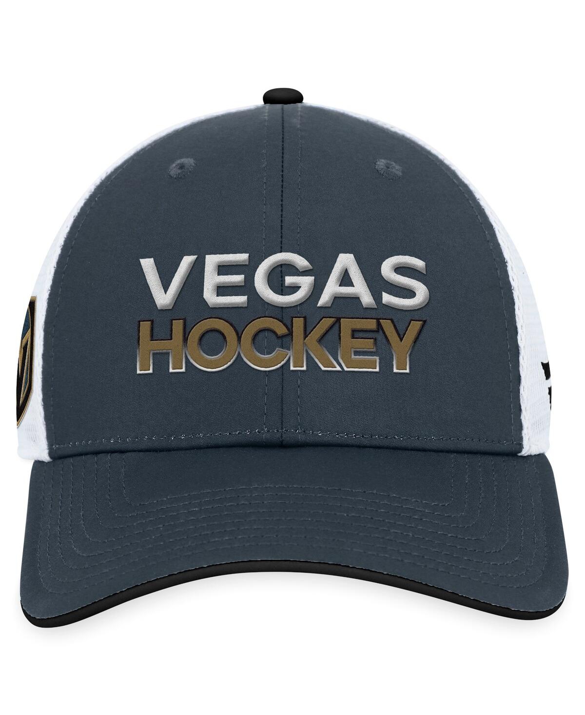 Shop Fanatics Men's  Gray Vegas Golden Knights Rink Trucker Adjustable Hat