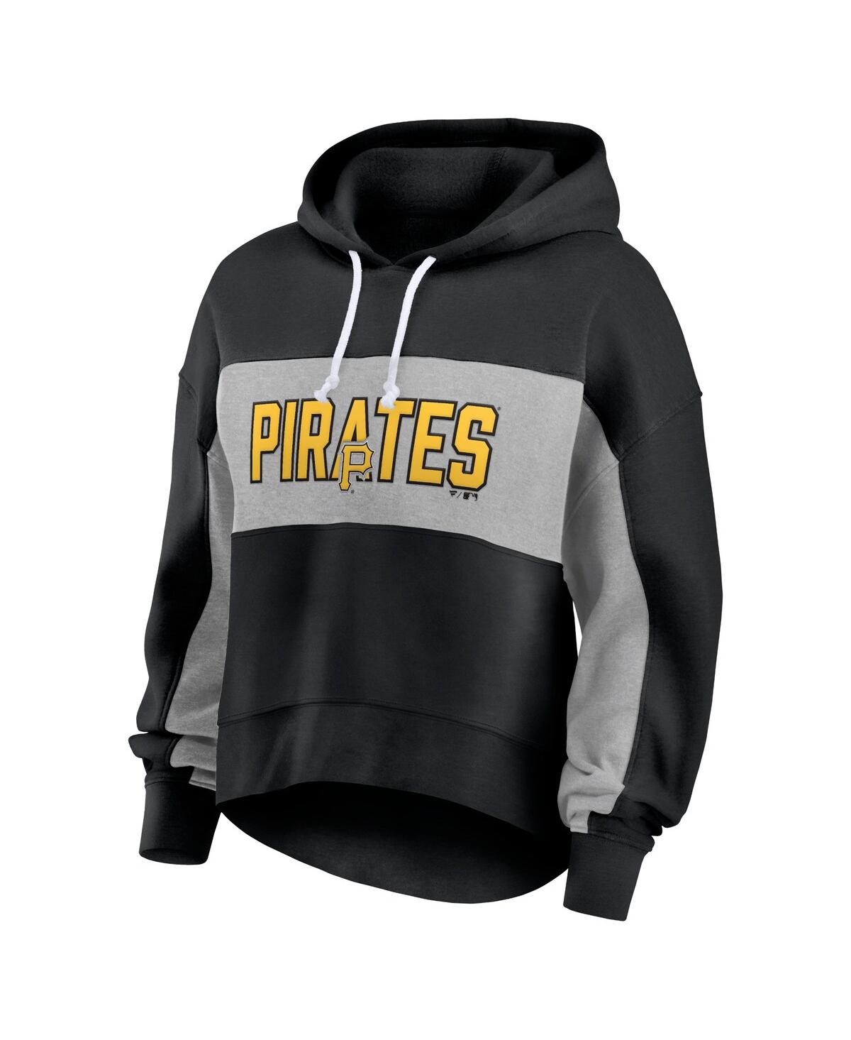Women's FanaticsPittsburgh Pirates Filled Stat Sheet Pullover Hoodie - Black