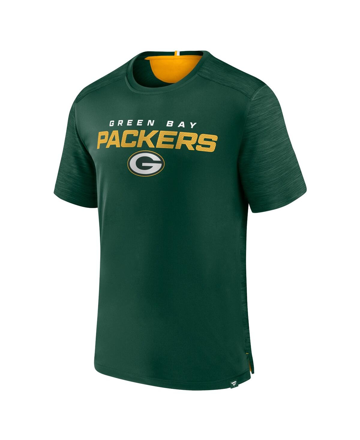 Shop Fanatics Men's  Green Green Bay Packers Defender Evo T-shirt