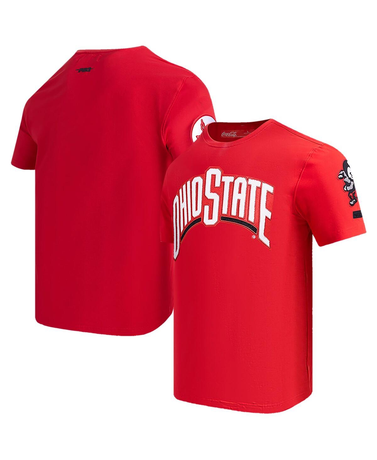 Shop Pro Standard Men's  Scarlet Distressed Ohio State Buckeyes Classic T-shirt