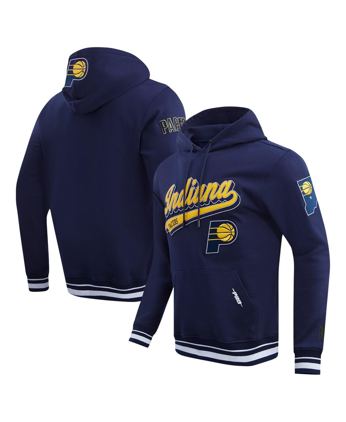 Shop Pro Standard Men's  Navy Indiana Pacers Script Tail Pullover Hoodie