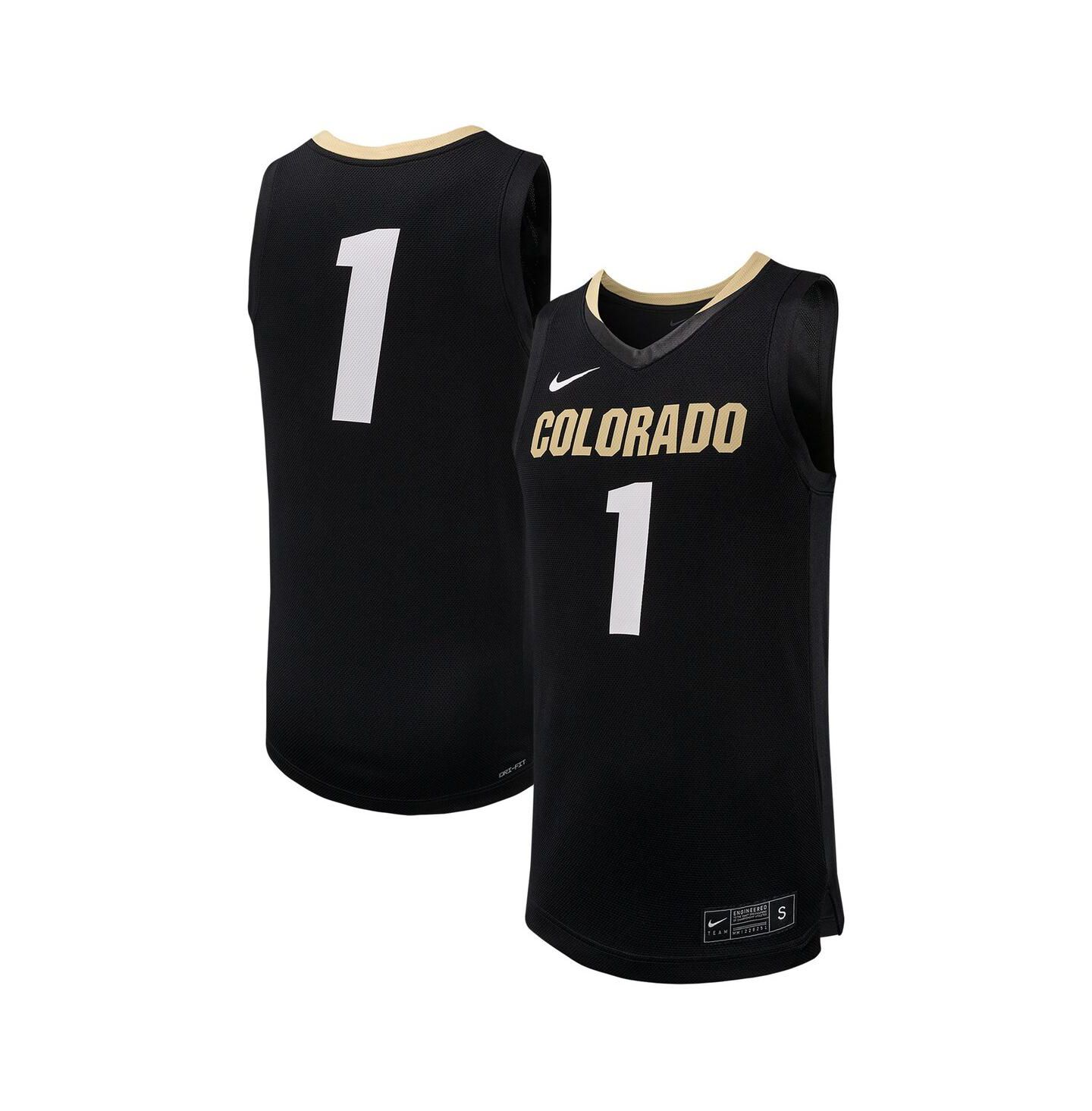 Мужской топ Nike #1Colorado Buffaloes Replica Basketball Jersey, цвет: Чёрный — фото 1