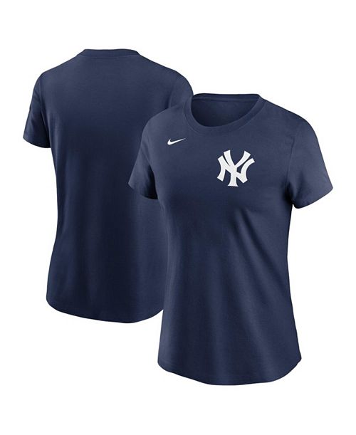 alfani Nike Women's Navy New York Yankees Wordmark T-shirt Sports Fan Shop