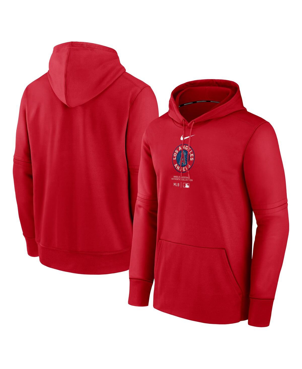 Shop Nike Men's  Red Los Angeles Angels City Connect Practice Performance Pullover Hoodie