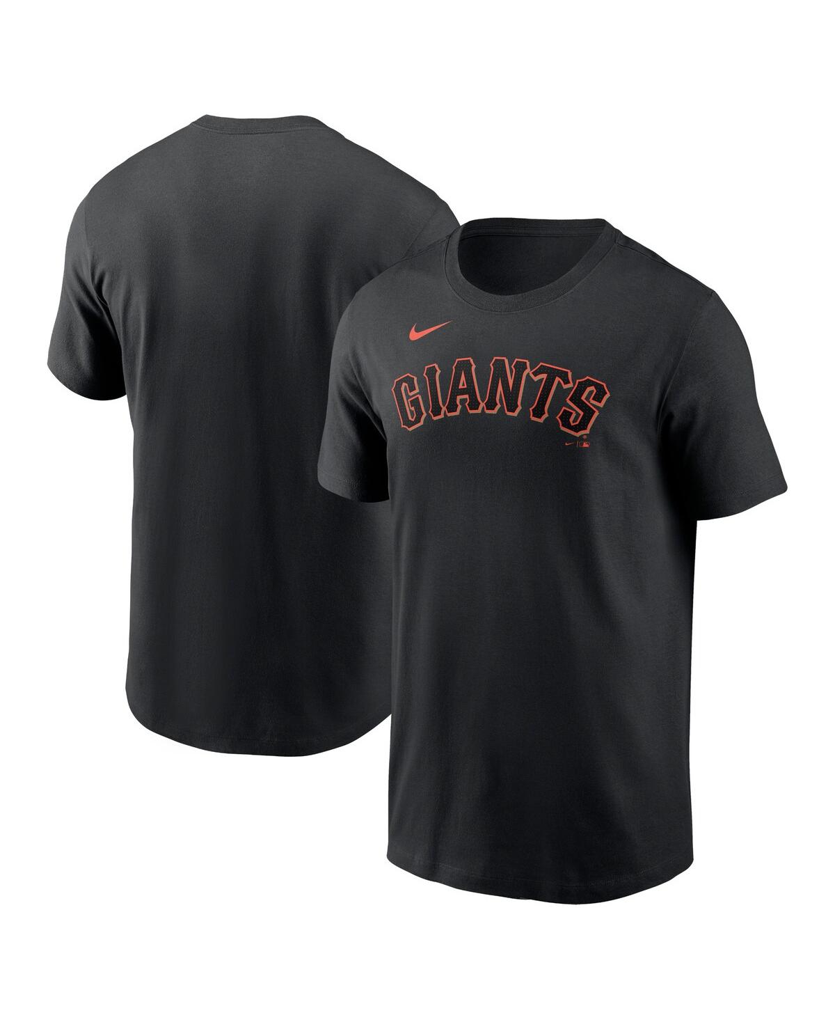 Shop Nike Men's  Black San Francisco Giants Fuse Wordmark T-shirt