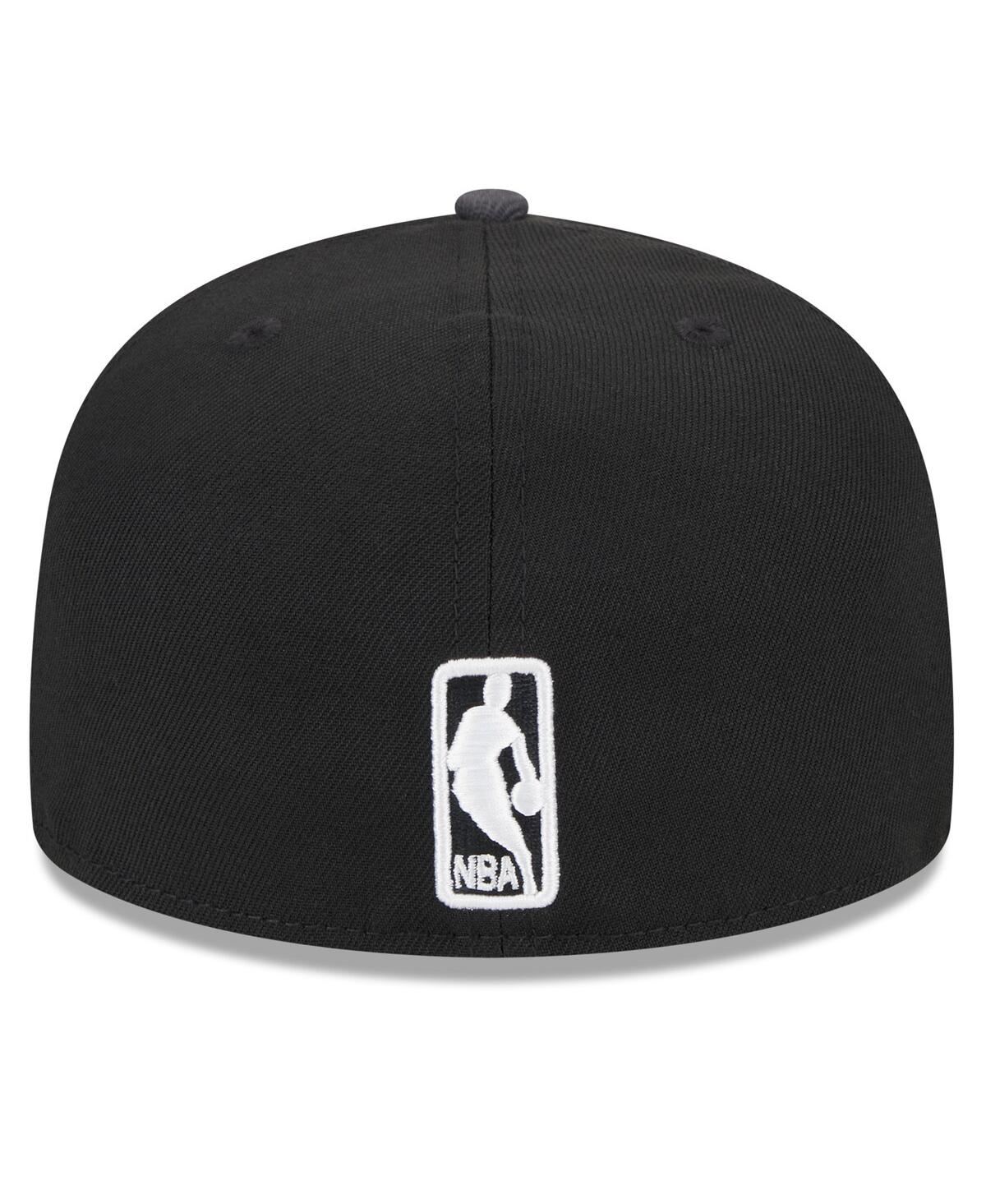Men's New EraBrooklyn Nets 2024 Nba All-Star Game Rally Drive Checkerboard 59FIFTY Crown Fitted Hat - Black