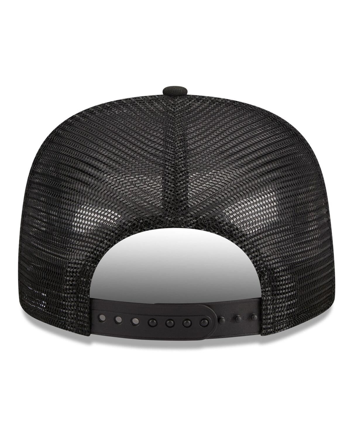 New Era Men's  Black New York Yankees Street Team A-frame Trucker 9fifty Snapback Hat In Black