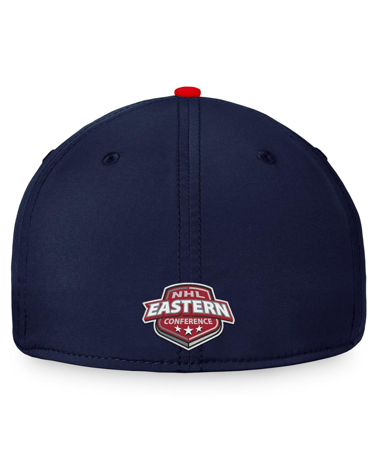 Shop Fanatics Men's  Navy, Red Washington Capitals Fundamental 2-tone Flex Hat In Navy,red