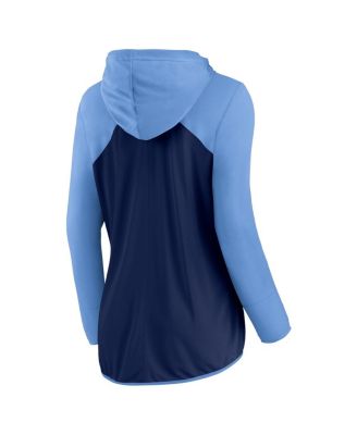 Women's Navy, Light Blue Tennessee Titans Forever Fan Full-Zip Hoodie