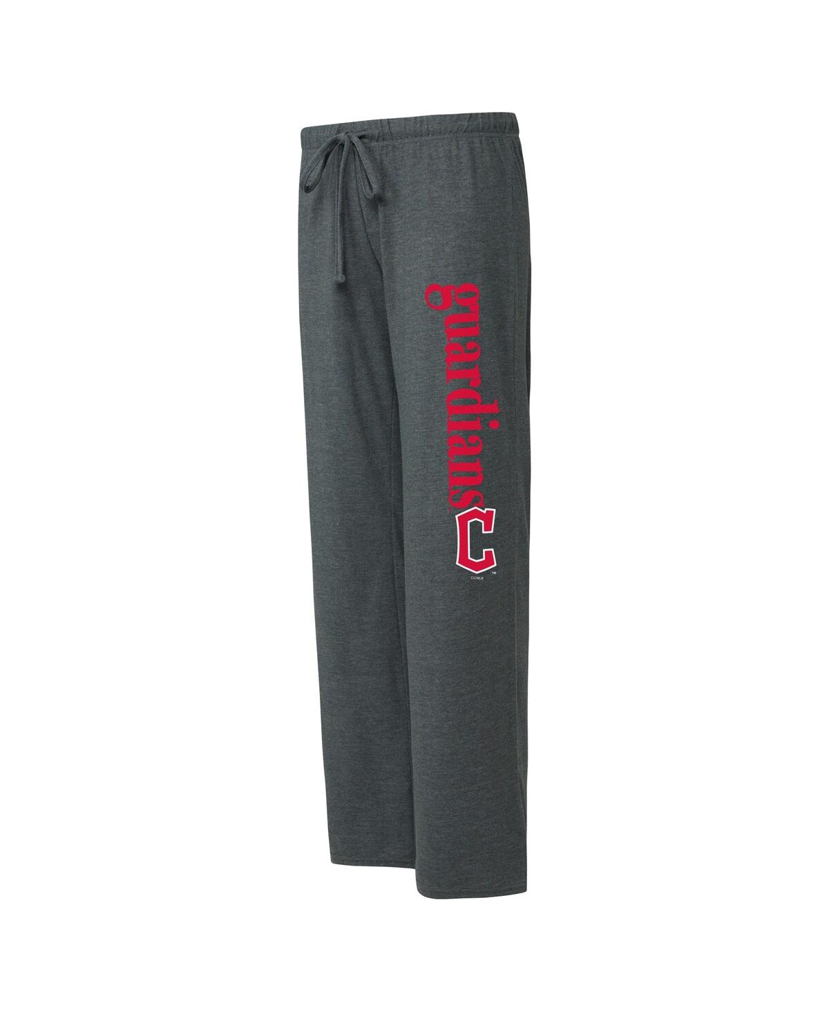 CONCEPTS SPORT WOMEN'S CONCEPTS SPORT CHARCOAL, NAVY CLEVELAND GUARDIANS METER MUSCLE TANK AND PANTS SLEEP SET 