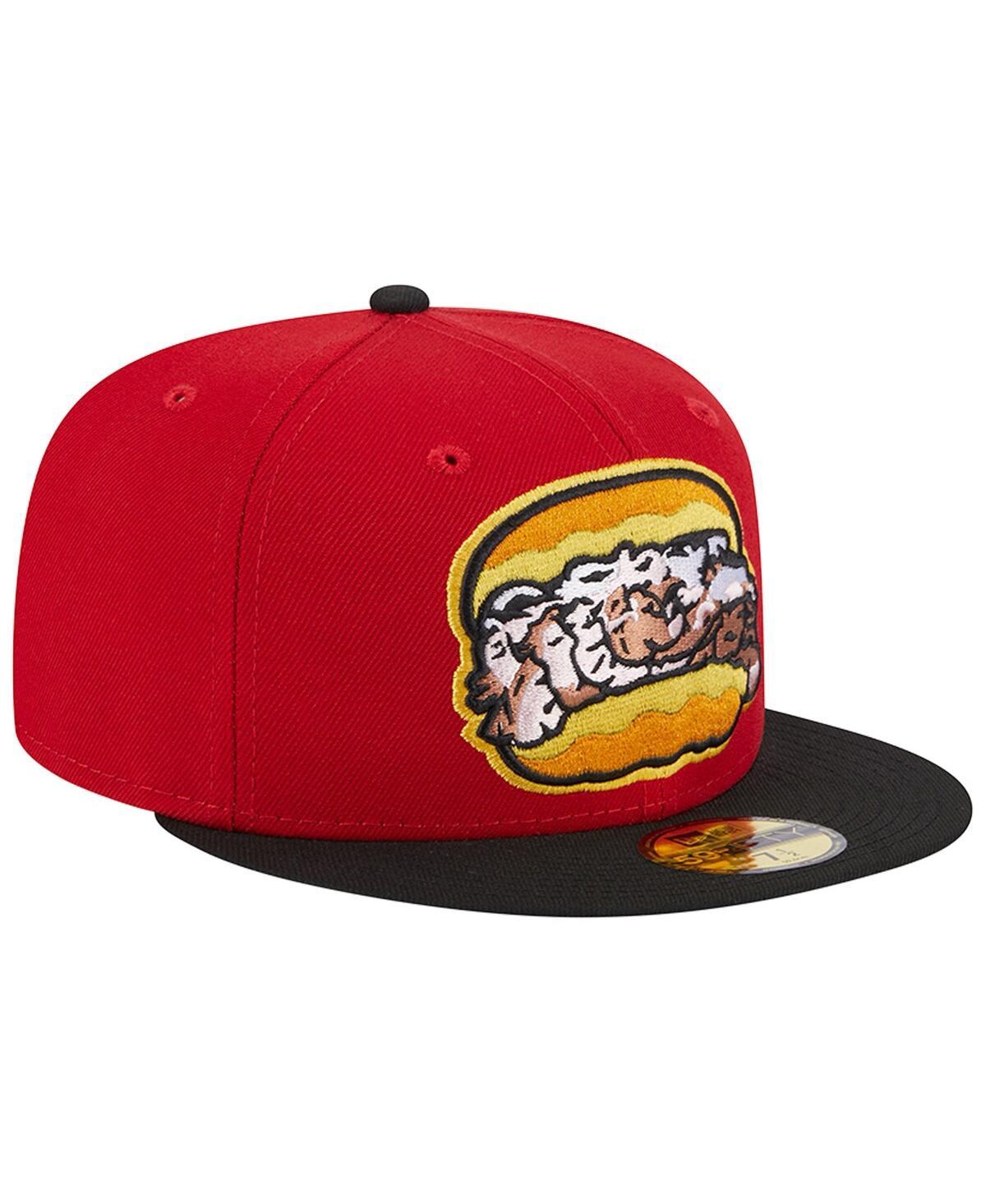 Men's New EraBowie Baysox Theme Nights Pit Beef 59FIFTY Fitted Hat - Red
