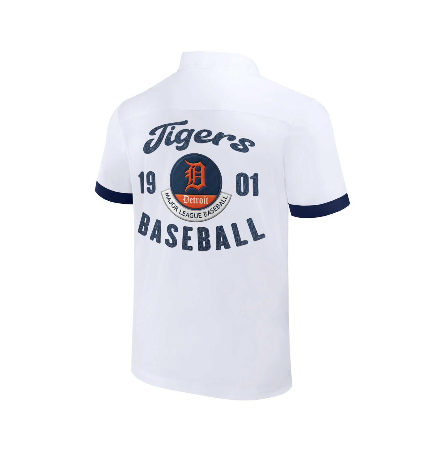 Мужская рубашка Fanatics Darius Rucker Collection by White Detroit Tigers Bowling Button-Up — фото 3