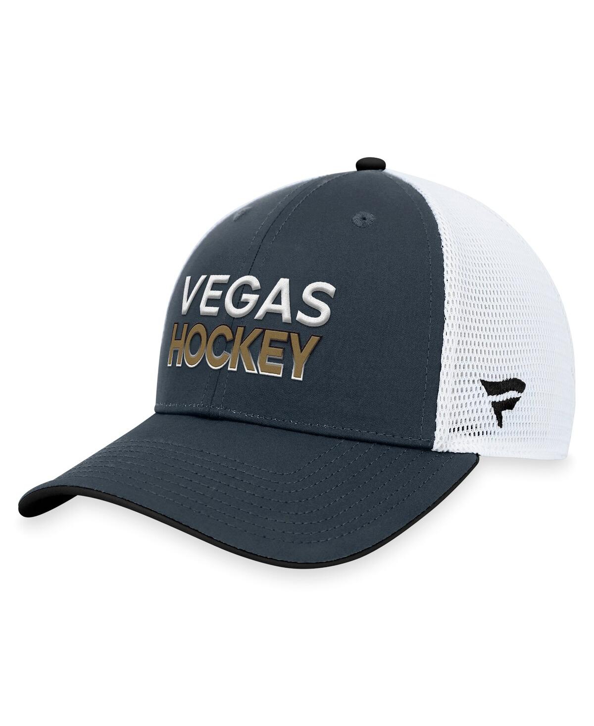 Shop Fanatics Men's  Gray Vegas Golden Knights Rink Trucker Adjustable Hat