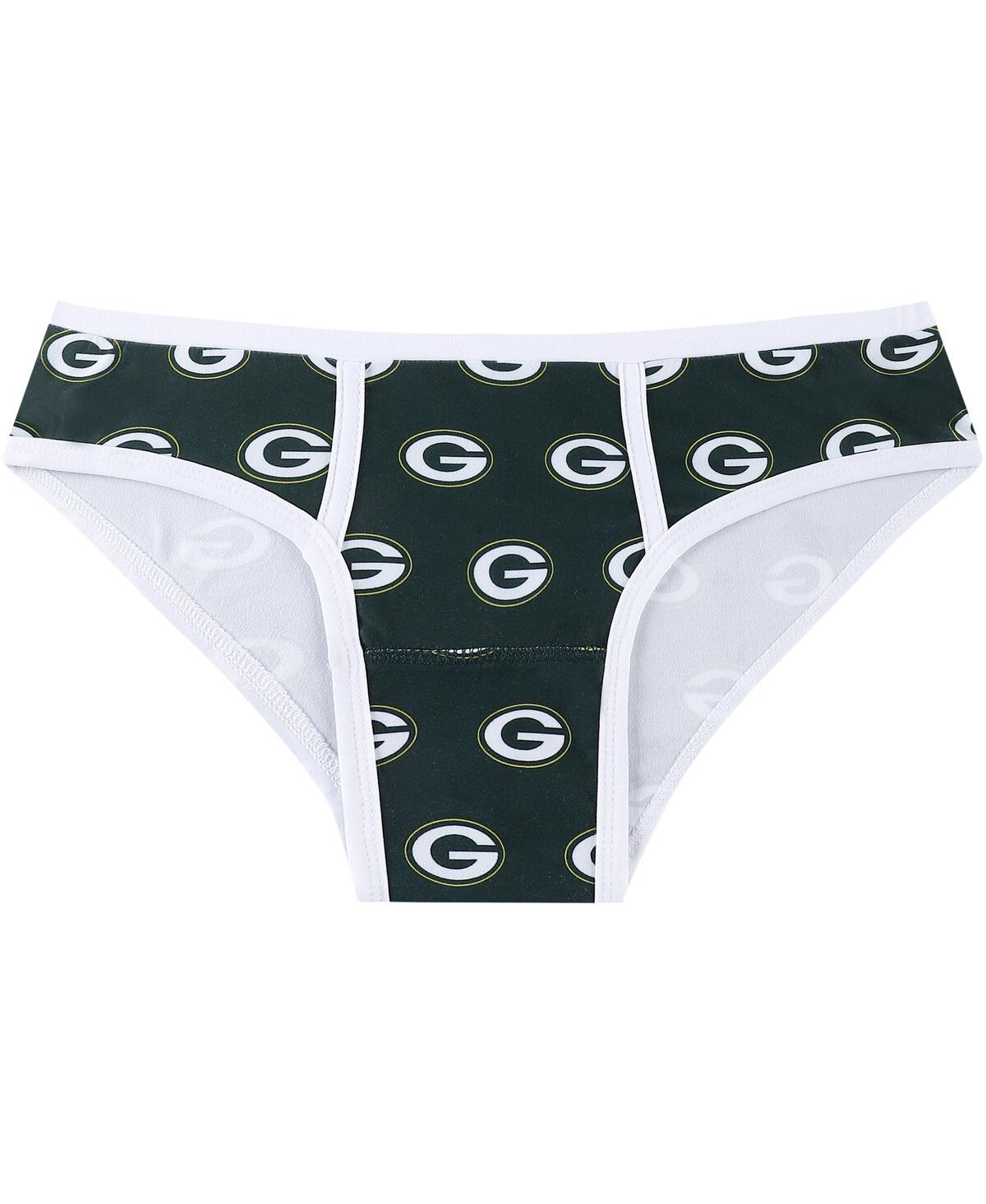 Shop Concepts Sport Women's  Green Green Bay Packers Gauge Allover Print Knit Panties