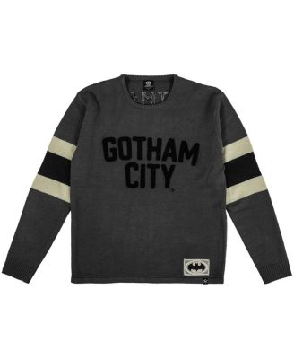 Men's Gray Batman Gotham City Varsity Sweater