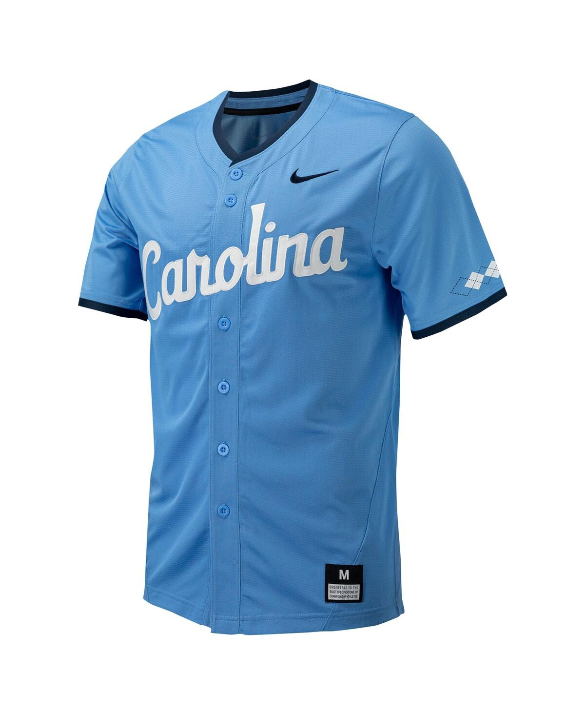 Men's NikeNorth Carolina Tar Heels Replica Full-Button Baseball Jersey - Carolina Blue
