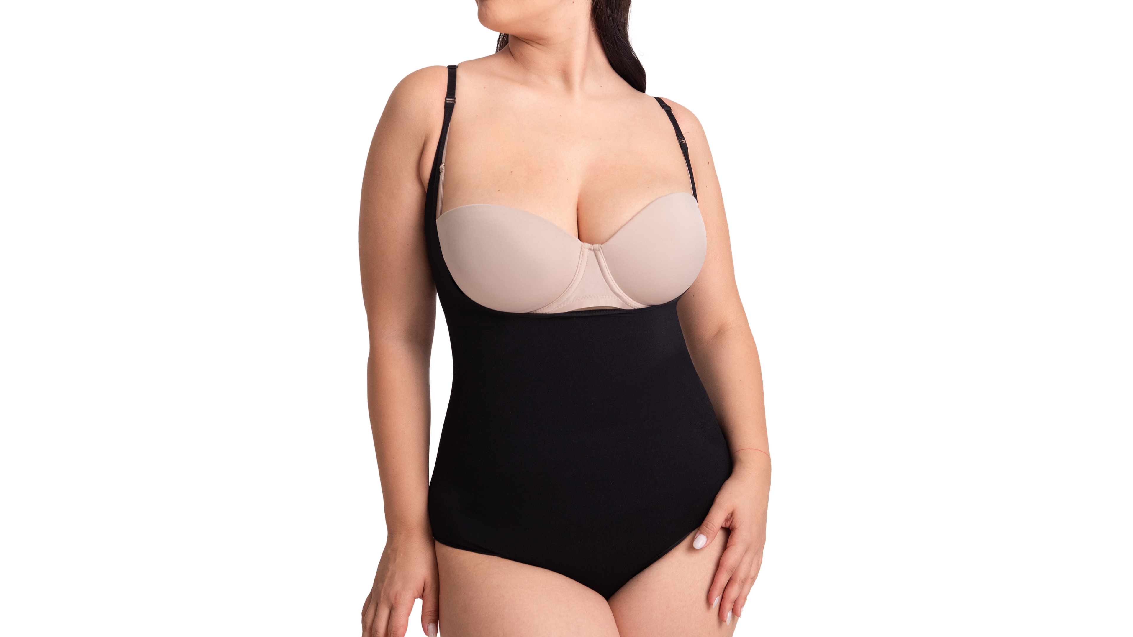 Shapermint Essentials Women's Open Bust Bodysuit Shaper Panty 73003