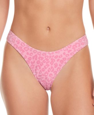Jessica Simpson - Women's High-Cut Animal-Print Bikini Bottom