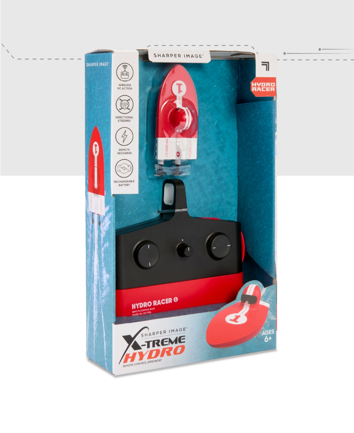 Sharper Image X-treme Hydro Rc Speedboat, Red