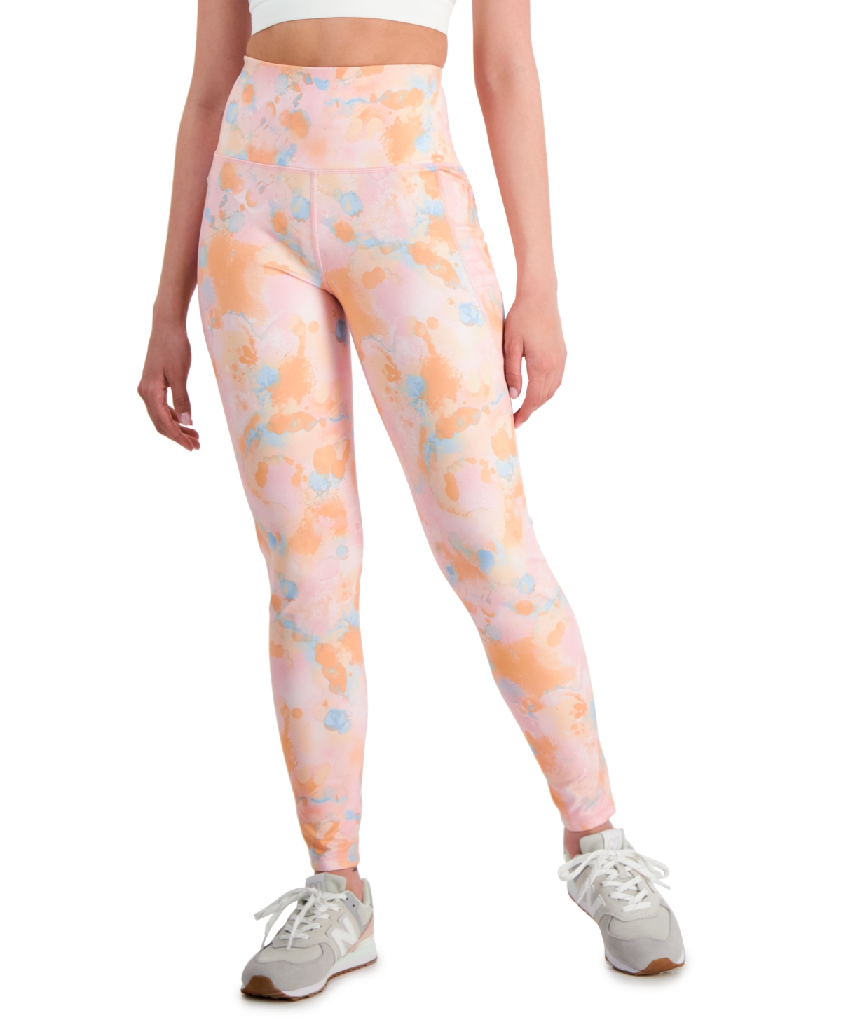 Women's Printed 7/8 Compression Leggings, Created for Macy's - Pink Icing