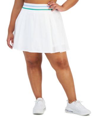 Plus Size Active Striped High Waist Pleated Skort Created for Macy s