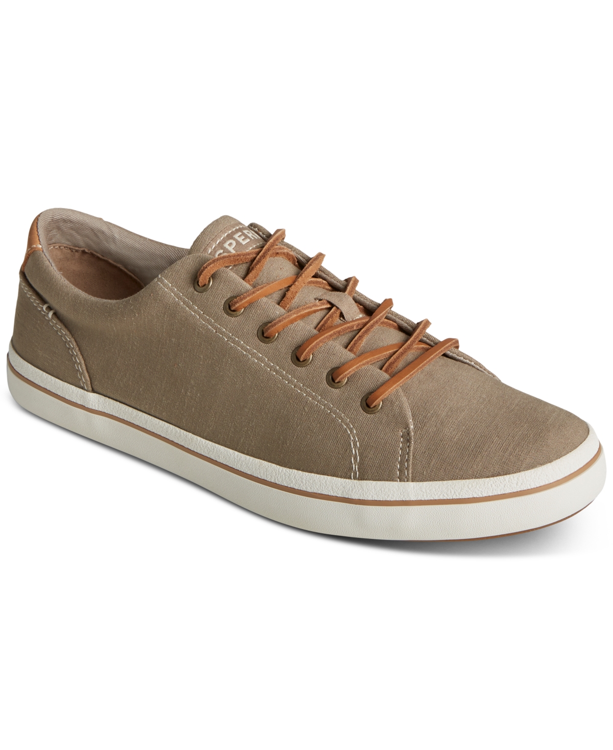 Sperry Men's Striper Ii Cvo Preppy Lace-up Sneakers In Taupe