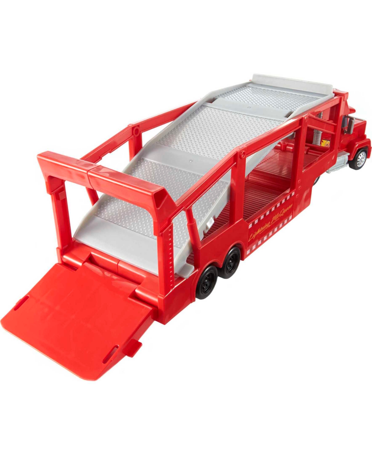Cars Disney And Pixar  Mack Hauler, 13" Toy Transporter Truck With Ramp And Carry Storage In No Color
