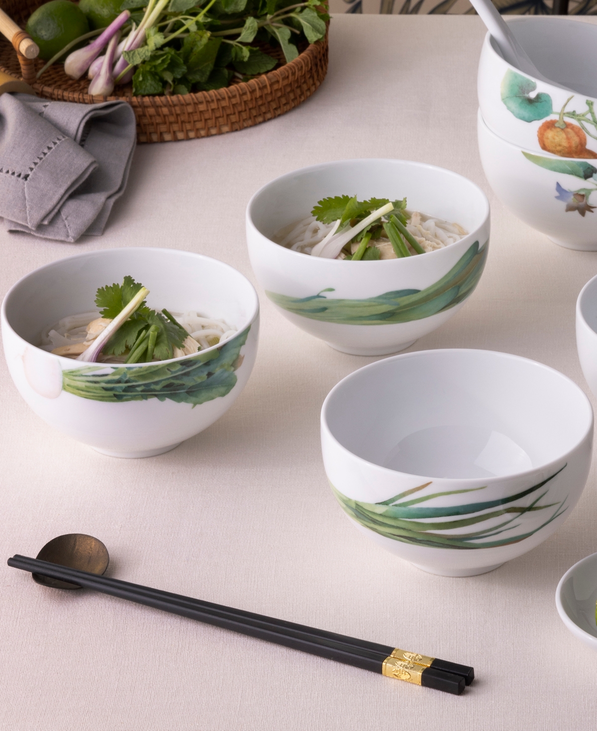 Noritake Kyoka Shunsai Bowls 21 oz Set/6 In Multi
