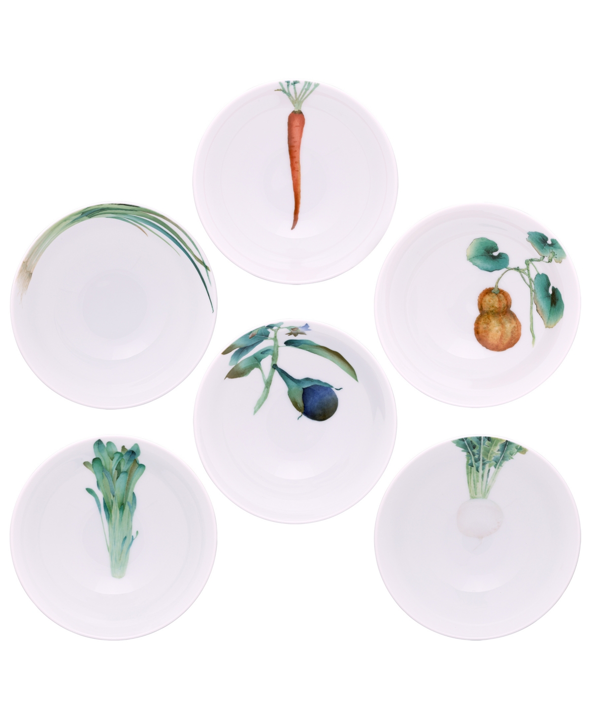 Noritake Kyoka Shunsai Assorted Cereal Bowls 17 Oz. Set/6 In Multi