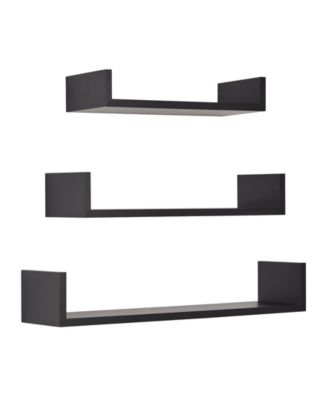 Aalto U-Shaped Floating Wall Shelves, Set of 3
