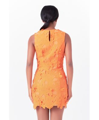 Women's Floral Embroidered Mini Dress