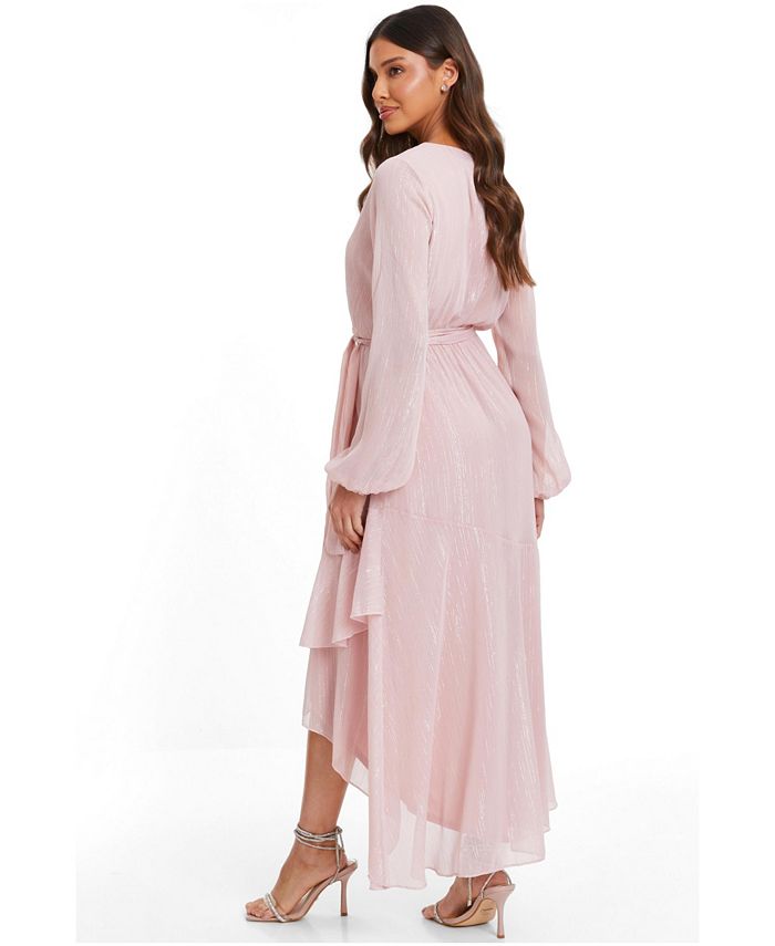 Quiz Long Sleeve Maxi Dress Sequin Black Lace Long Sleeve Fishtail Maxi  Dress Fishtail Dress