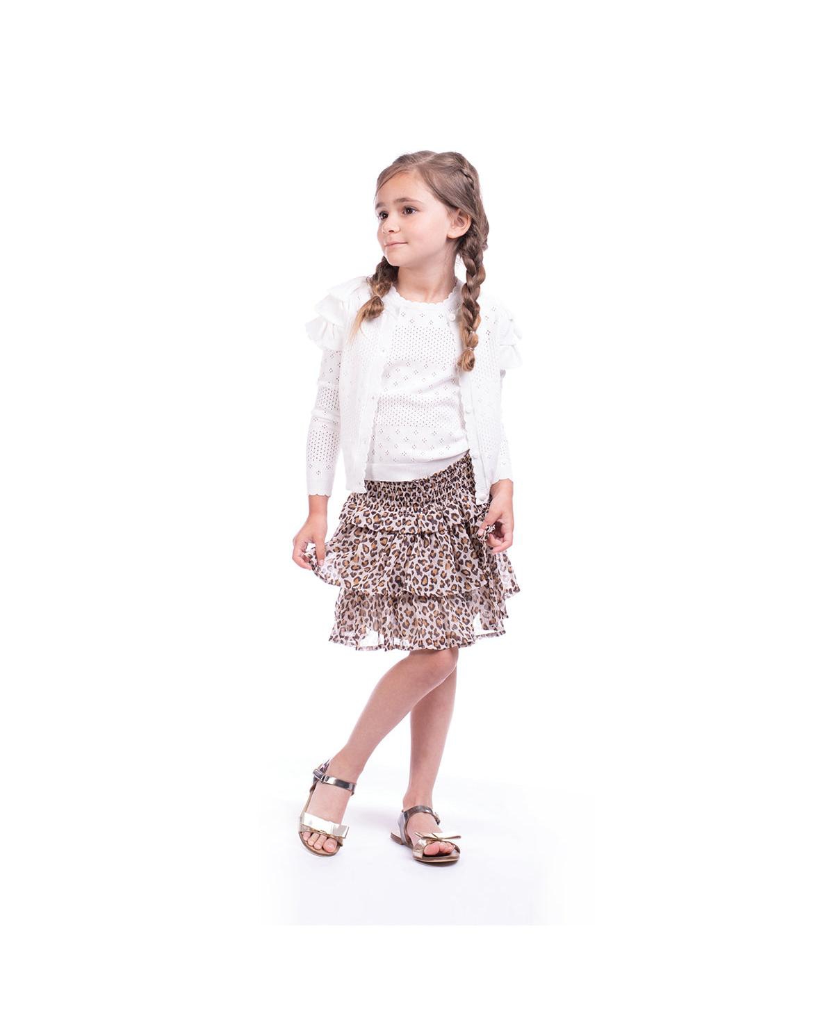 Toddler, Child Girls HudsonPrinted Chiffon Woven Skirt - Leopard