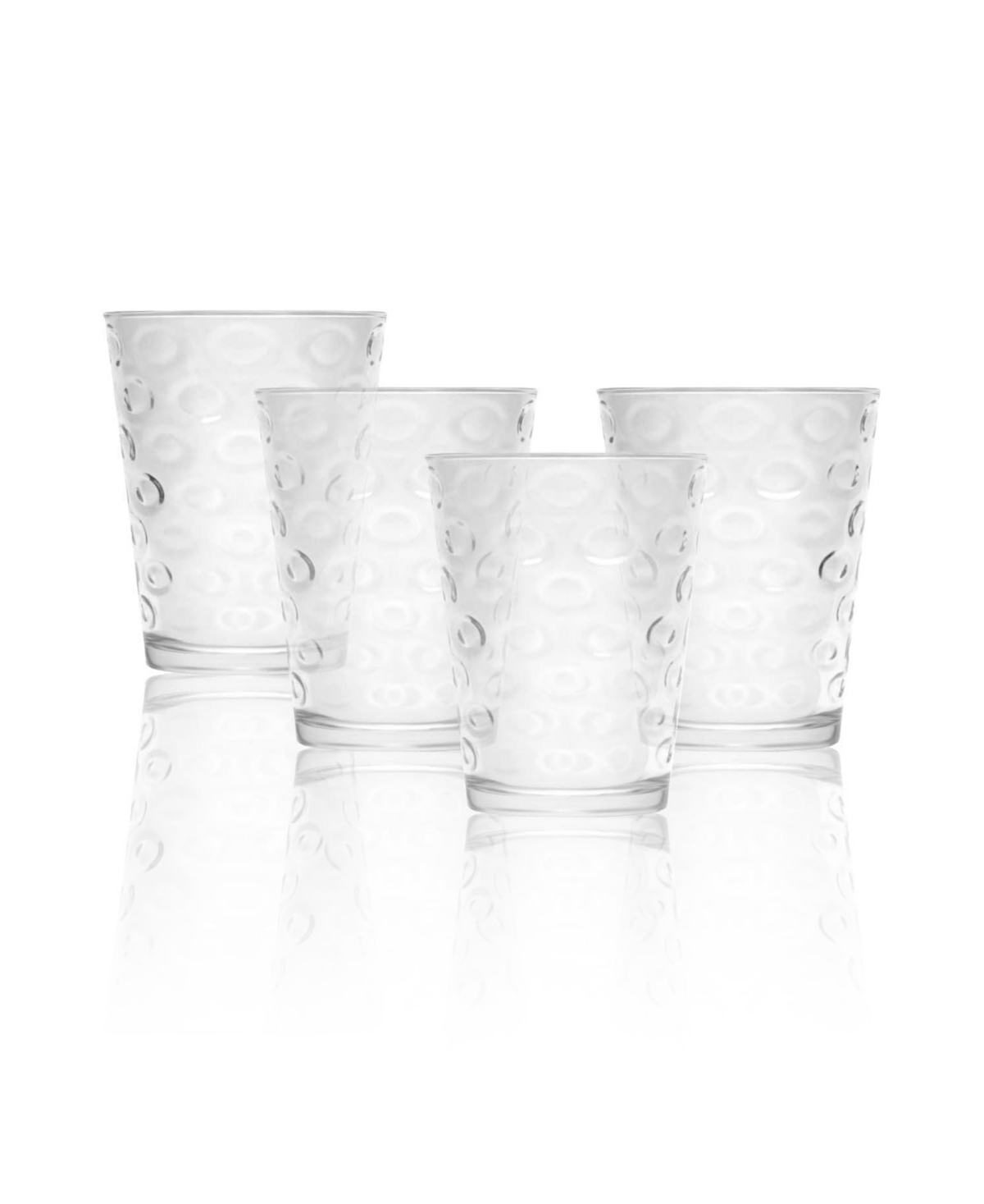 Circleware Double Circle Set Of 4 In Clear