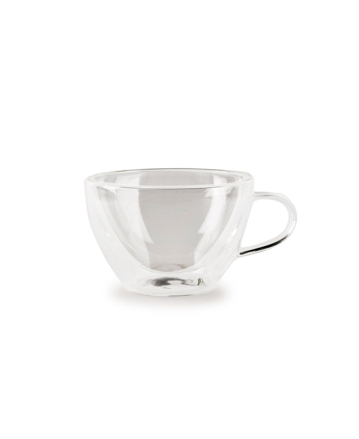 Circleware Thermax Set Of 2- 8 oz Double Wall Insulated Glass Cup In Clear