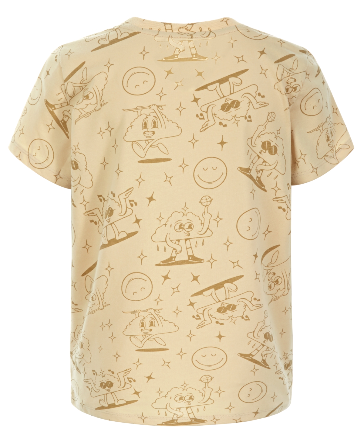 Shop Epic Threads Big Boys Tossed Clouds Printed T-shirt, Created For Macy's In Sand Tan