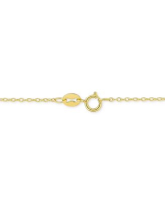 Malachite Beaded Frame 18" Pendant Necklace in Yellow-Plated Sterling Silver