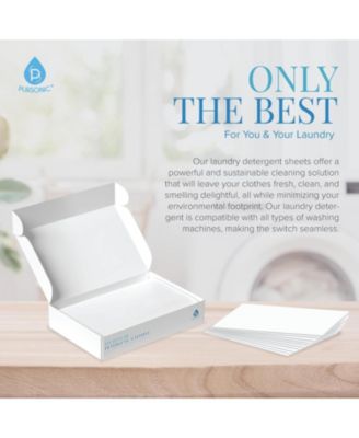 Natural Laundry Detergent Sheets ,Eco Friendly&amp;#x2013; Fresh Linen Scent